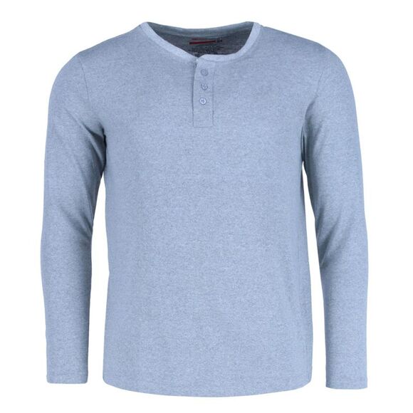 Ten West Apparel Men's Long Sleeve Henley With Flannel Pant Lounge Set - Picture 2 of 4